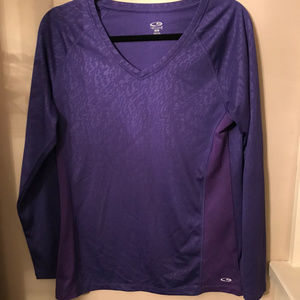 Women’s C9 Long Sleeved Purple Workout Top Size Medium